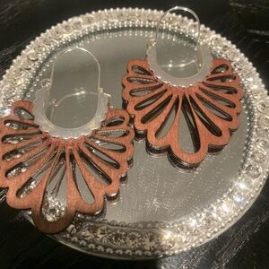 Ladies wooden earrings